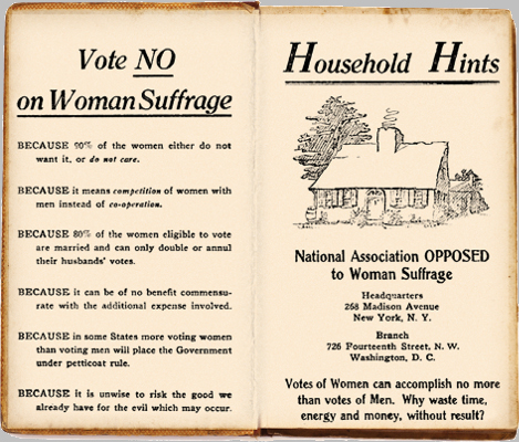 Anti-Suffrage Pamphlet c.1917